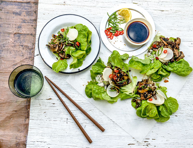 Chinese-Inspired Mushroom Sang Choy Bow